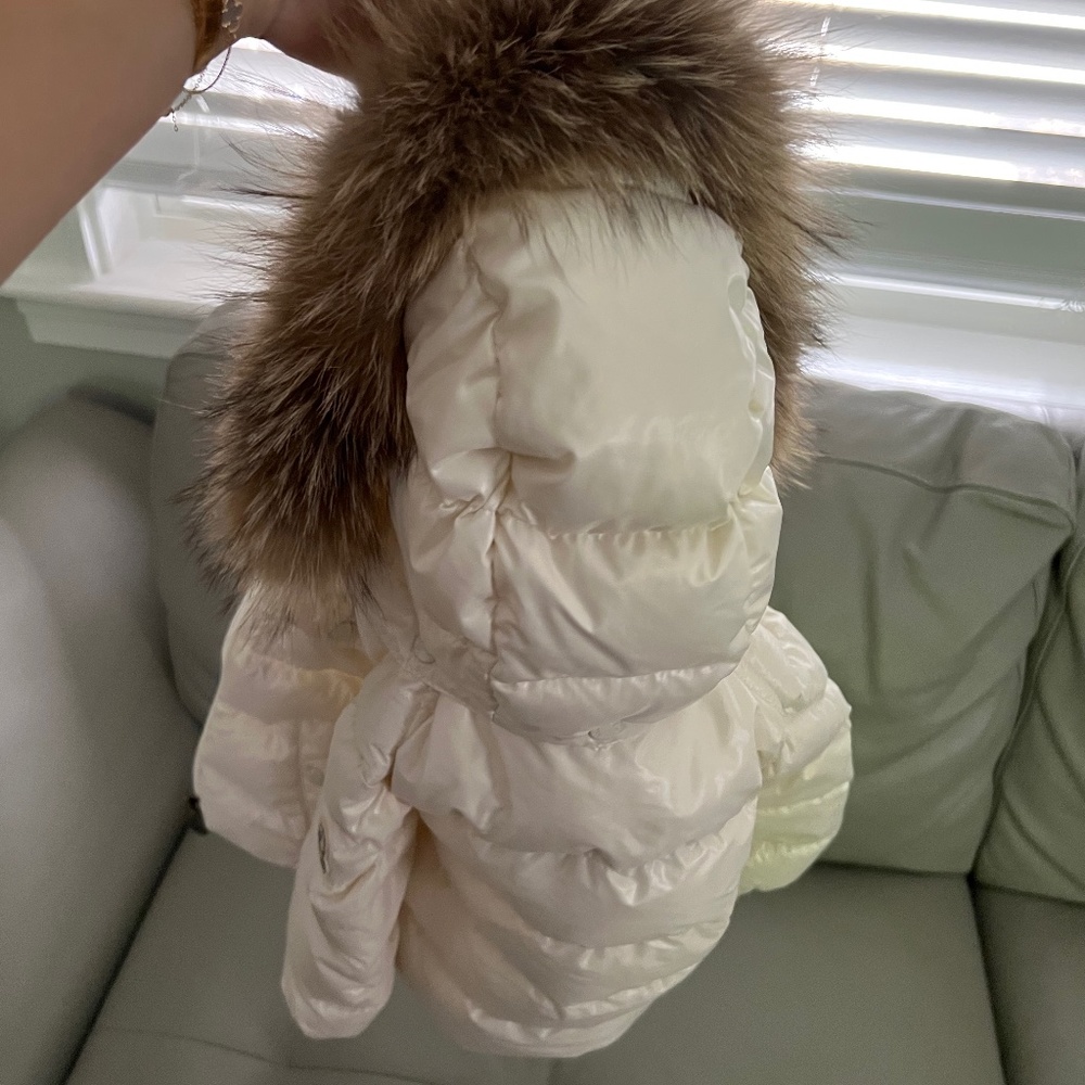 Moncler baby coat detachable fur hood
